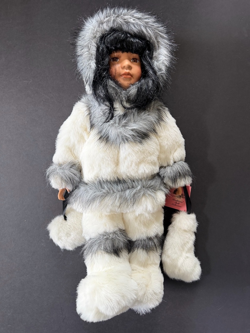 Vintage Traditions Doll Collection Eskimo Porcelain 20” Doll